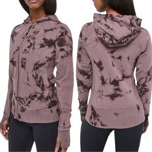 Lululemon Scuba Hoodie Shibori Antique Bark Black Satin 4